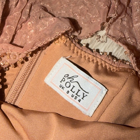 Oh Polly  Glittering Tan Dress - Picture 2 of 4